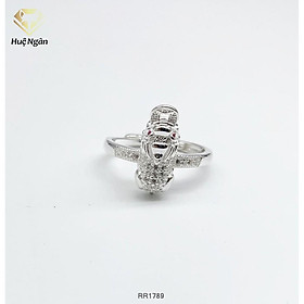 Nhẫn bạc Ý 925 Huệ Ngân - Tỳ hưu may mắn tài lộc RR1789