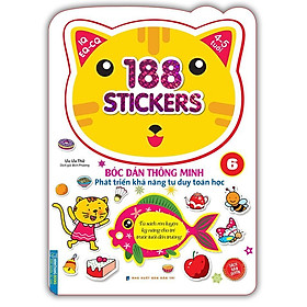 Sách - 188 Sticker Bóc Dán Thông Minh - Phát Triển Khả Năng Tư Duy Toán Học IQ EQ CQ 4 - 5 Tuổi - Tập 6 - Minh Thắng