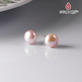 Bông tai ngọc trai nước ngọt chuôi bạc - Ngọc Quý Gemstones