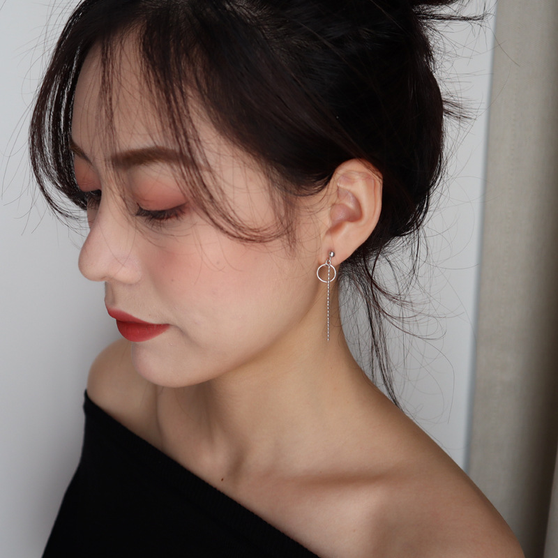 Bông tai nữ xích dài cách điệu