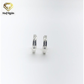 Bông tai bạc Ý 925 Huệ Ngân - Khuyên Vòng Xinh RYE140371