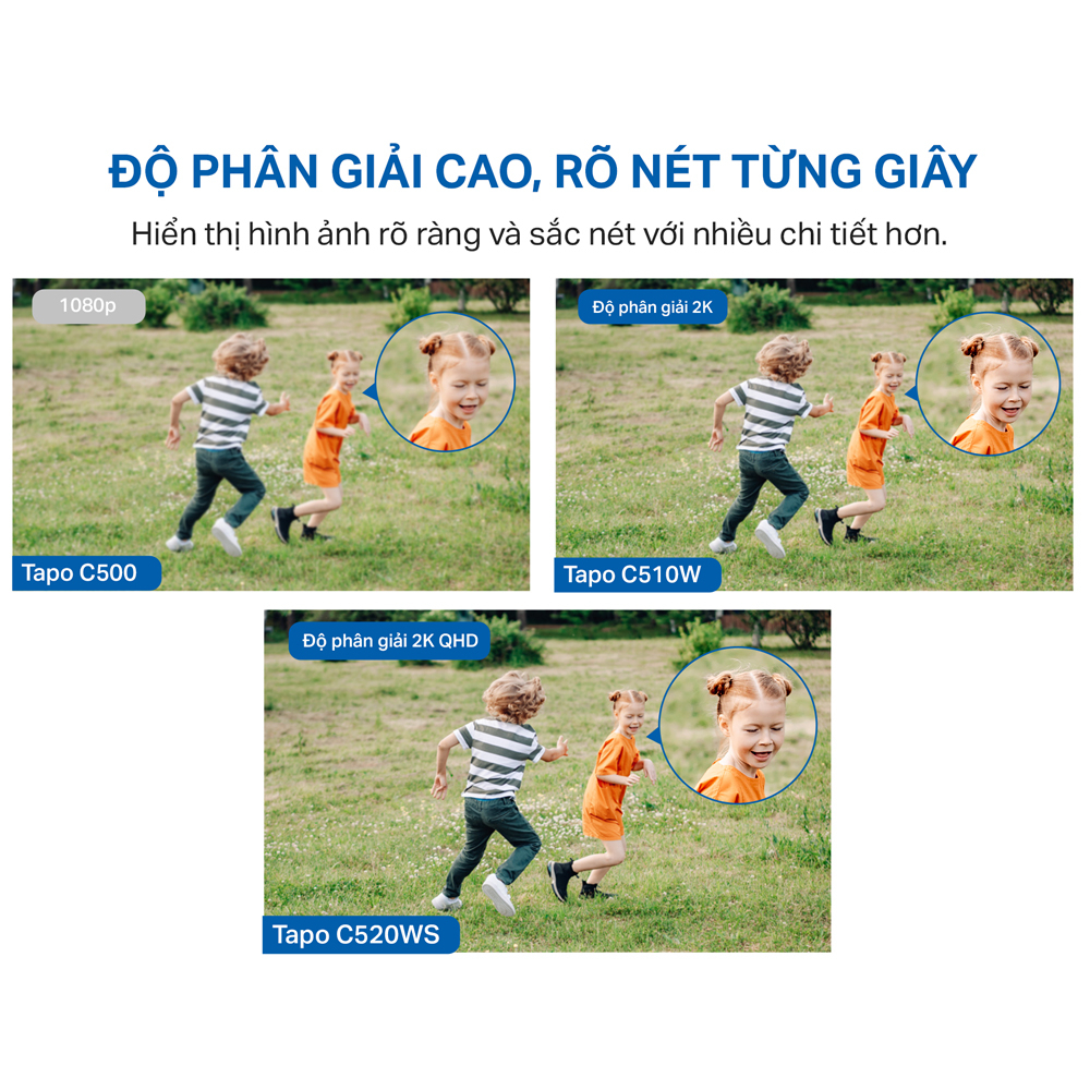 Camera WiFi Ngoài trời TP-Link Tapo C510W - Độ phân giải 2K 3MP, Đầy đủ màu ban đêm, Quay quét 360, Đàm thoại 2 chiều - HÀNG CHÍNH HÃNG