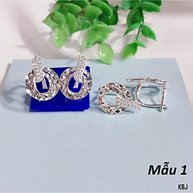Bông tai bạc thời trang khoá bấm cao cấp chất liệu bằng bạc s925 SA0110