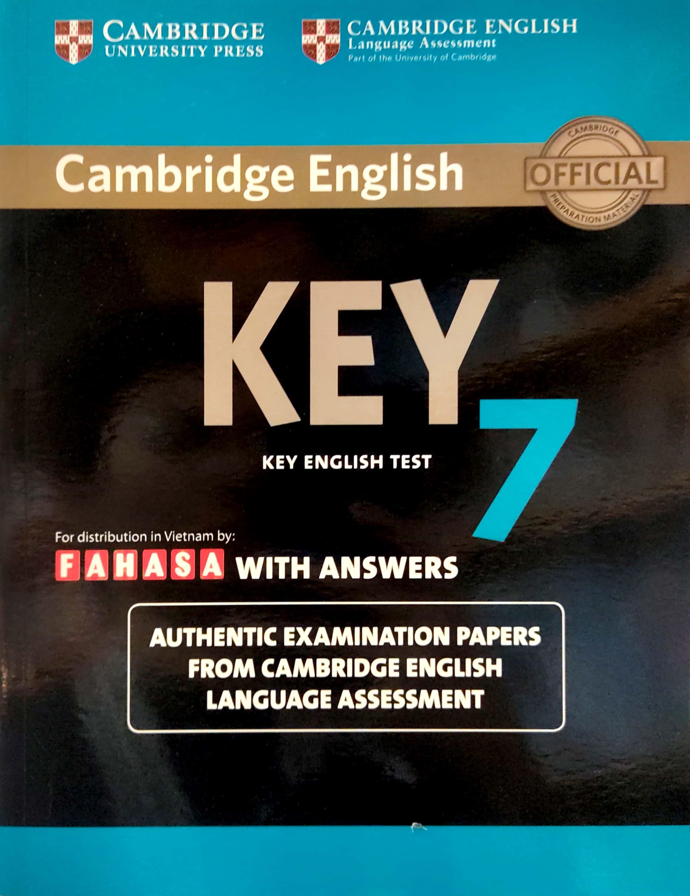 Cambridge English KEY - Key English Test 7 with Answers