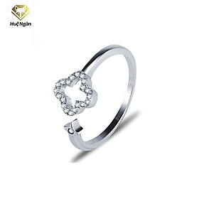 Nhẫn bạc Ý 925 Huệ Ngân -Bông hoa free size RR1351