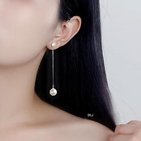 Bông tai bạc thời trang tua trai chất liệu bạc s925 MS35a