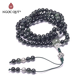 Chuỗi 108 hạt đá thạch anh tóc xanh mệnh hỏa, mộc - Ngọc Quý Gemstones