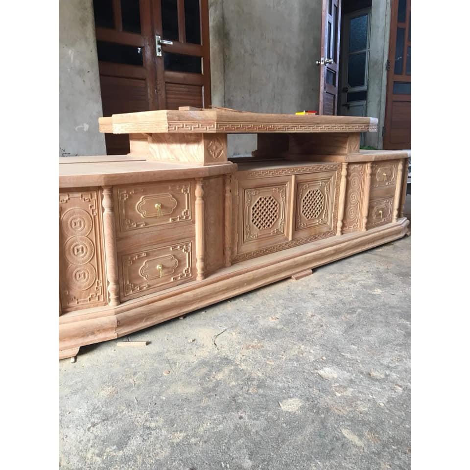 Kệ tivi Vát gỗ gõ đỏ