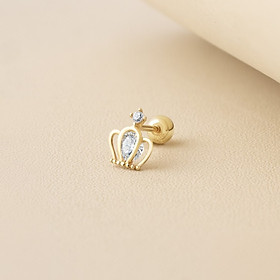 Bông Tai Vàng 14KY Korean Style (V0143) - MOON Jewelry