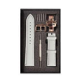 Dây đeo đồng hồ Tissot - Dây Đeo Đồng Hồ Da Bò Italy Màu Trắng Thay Thế Dành Cho Tissot Size 19/20/21/22mm - Chất Liệu Da Cá Sấu Cao Cấp Tương Thích Tất Cả Các Phiên Bản Đồng Hồ Tissot - Bảo Hành 12 Tháng 