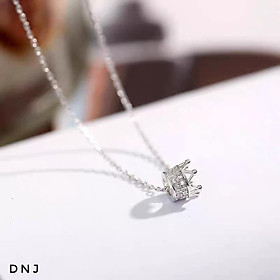 Dây chuyền nữ mặt vương miện chất liệu bạc s925 MS08v
