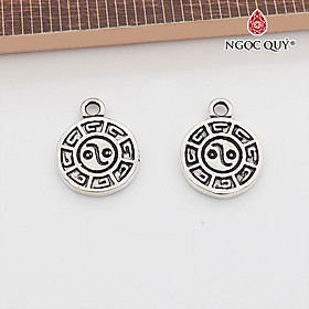 Charm bạc treo họa tiết âm dương - Ngọc Quý Gemstones