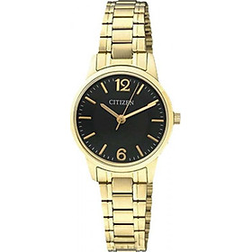 Đồng Hồ Nữ Citizen Dây Thép Không Gỉ EJ6082-51E - Mặt Đen