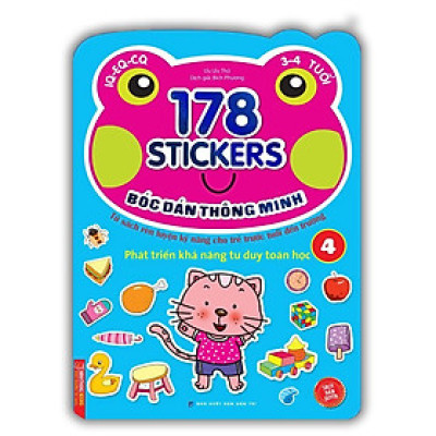 Sách - 178 Sticker - Bóc Dán Thông Minh Phát Triển Khả Năng Tư Duy Toán Học IQ EQ CQ 3-4 Tuổi - Tập 4 - Minh Thắng
