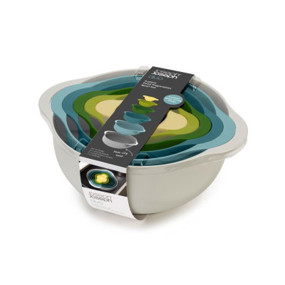 Bộ 6 tô sơ chế thực phẩm xếp chồng tiện lợi Joseph Joseph Duo (Opal) - 006230