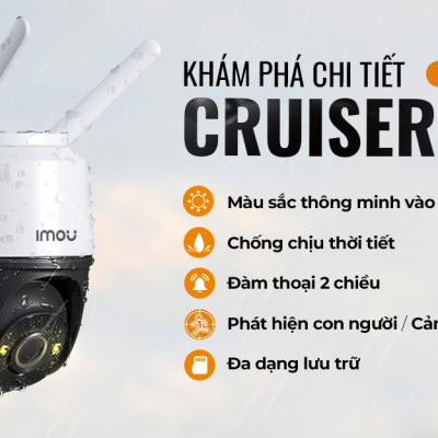 Camera imou Cruiser IPC-S42FP 4.0 Megapixel, Fullcolor có màu ban đêm, có đàm thoại hai chiều, chế độ hồng ngoại thông mình - Hàng chính hãng