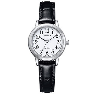 Đồng Hồ Nữ Citizen Dây Da Máy Eco-Drive EM0930-15A - Mặt Trắng