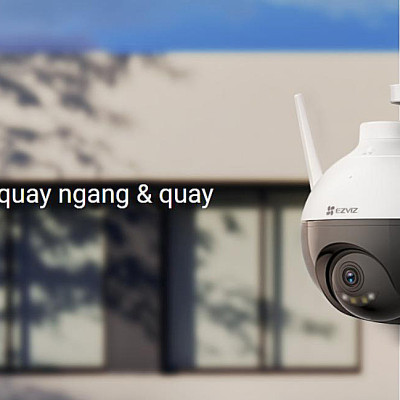 Camera Wifi Ngoài Trời EZVIZ C8W 4M 2K Quay 360 Độ, Màu Ban Đêm, Đàm Thoại 2 Chiều, Nhận Diện Người Bằng AI - Hàng Chính Hãng