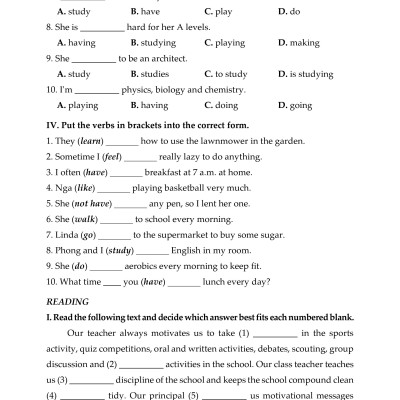 Ôn luyện Cơ bản và Nâng cao Tiếng Anh 6 (Có keys)