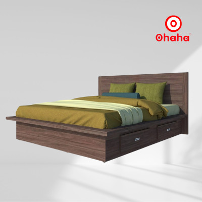 [Miễn phí vận chuyển & lắp đặt] Giường ngủ cao cấp gỗ công nghiệp thiết kế hiện đại có hộc kéo Ohaha - GC001