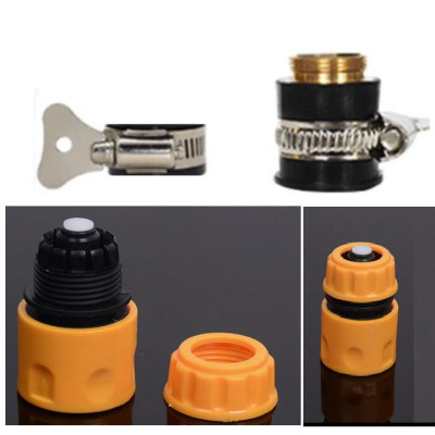 Bộ dây vòi xịt nước rửa xe, tưới cây . tăng áp 3 lần, loại 20m 206701-1 đầu đồng,cút đồng,+ tặng mở chai