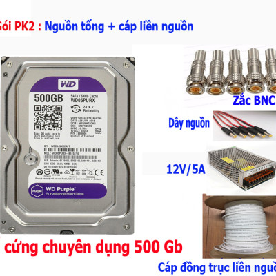 Bộ 1-4 Camera giám sát hikvision 2.0Mb full phụ kiện - HÀNG CHÍNH HÃNG