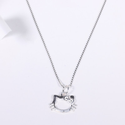 Dây chuyền bạc mặt mèo kitty