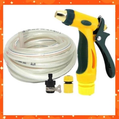 Bộ dây vòi xịt nước rửa xe,tưới cây tăng áp 3 lần 15m(cút nhựa nối 713-1) 206317