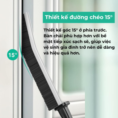 [COMBO 3 DỌN DẸP ĐÓN TẾT] 1 bàn chải vệ sinh khe hẹp + 1 chà sàn nhà tắm + 1 chổi quét trần nhà - Chính hãng dododios