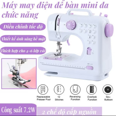 MÁY MAY MINI GIA ĐÌNH CÓ RẤT NHIỀU CHỨC NĂNG MAY THUẬN TIỆN CHO MỌI NHÀ 