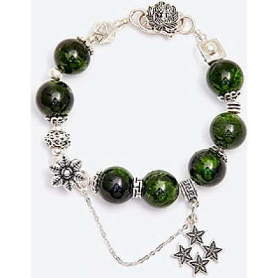 Vòng tay đá diopside phối ngôi sao Ngọc Quý Gemstones