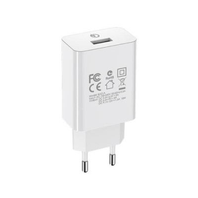 Cốc sạc nhanh Borofone 18w BA21A cổng USB - Hàng chính hãng