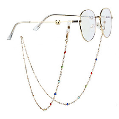 Dây đeo kính mix ngọc trai và pha lê nhân tạo ấn tượng dây đeo khẩu trang chống rơi rớt chống thất lạc fashion new trend