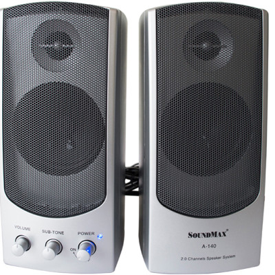 Loa Soundmax A140 2.0 (Bạc) - Thiết kế nhỏ gọn, năng động - Hàng chính hãng
