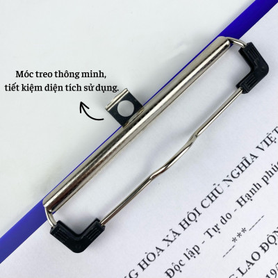 Bìa trình ký mica Enter G04 13.5x19cm kẹp hóa đơn