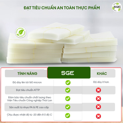 Túi Hút Chân Không Mặt Trơn B1D Kích Thước 30cm x 50 cm. Làm Từ Hạt Nhựa Nguyên Sinh Cao Cấp Tiêu Chuẩn Vệ Sinh ATTP, Không Chứa Chất Gây Ung Thư, Dùng Được Trong Lò Vi Sóng. Hàng Chính Hãng Chất Lượng Cao Cấp. Giá Bán Theo 1kg. 