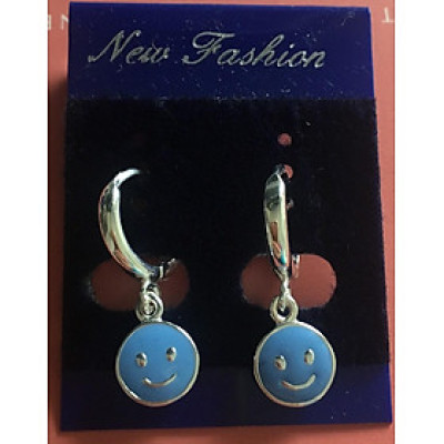 Bông tai bạc trẻ em bạc Ý S925 Bạc Xinh Huệ Ngân - Mặt cười xinh RYE140740