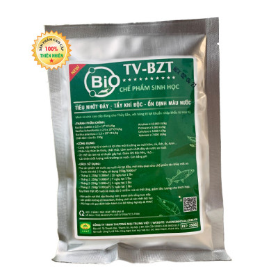 VƯỜN SINH THÁI - Chế phẩm vi sinh hồ cá, tôm BZT. Xử lý nước, làm sạch nhớt đáy ao. Ức chế tảo lam, khí độc. Hàng tỷ bào tử hữu hiệu từ HOA KỲ