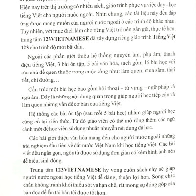 Tiếng Việt 123 - Tiếng Việt Dành Cho Người Nhật - Trình Độ A (Tái Bản 2024)