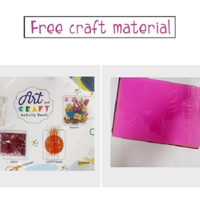 Art and Craft Activity Book B for 3-4 Year old kids with free craft material