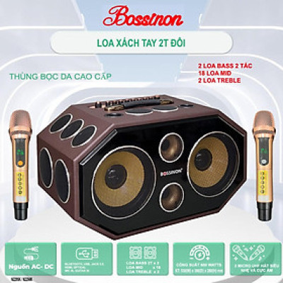 Loa kéo hát karaoke xách tay Bossinon N2294K - Công suất 600W- Hàng Chính Hãng