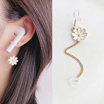 1 ĐÔI Khuyên tai đeo tai nghe bluetooth khuyên móc hoa cúc hoạ mi đeo airpod xinh đẹp