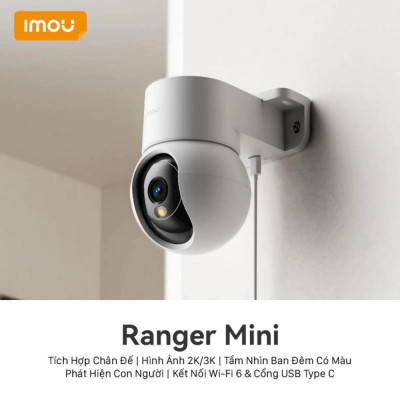 Camera IMOU Wifi Trong Nhà Ranger Mini K2MP 3MP/5MP Đàm Thoại 2 Chiều, Màu Ban Đêm - TRANGIATELECOM Hàng chính hãƞg Hàng nhập khẩu