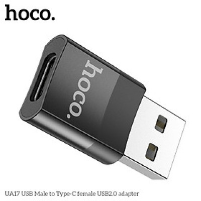 Đầu chuyển usb sang type c, bộ chuyển đổi usb type c UA17 - Hàng chính hãng