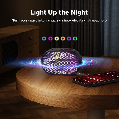 Loa Di Động SOUNARC XR3 Mini Bluetooth 5.3 Công Suất 5W Nghe Nhạc Lên Đến 10h Đèn Led Nhiều Chế Độ Kháng Nước IPX4 Hàng Chính Hãng