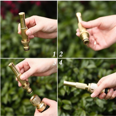 Bộ dây vòi xịt nước rửa xe, tưới cây . tăng áp 3 lần, loại 7m, 10m 206587 đầu đồng,cút đồng,+ tặng khăn phượt