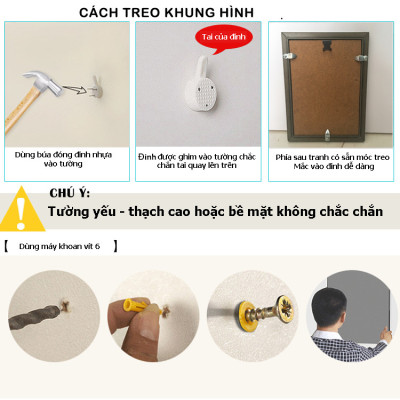 Khung Ảnh Bộ Treo Tường Quán Cafe Những Chú Mèo Ngộ Nghĩnh Tặng Kèm bộ ảnh như hình mẫu, đinh treo tranh và sơ đồ treo PGC285