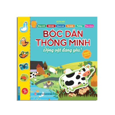 Sách - Bóc Dán Thông Minh - Giao Thông Sôi Động, Động Vật Đáng Yêu, Công Viên Khủng Long, Rau Củ Quả Yummy - Combo 4 Cuốn - Minh Thắng