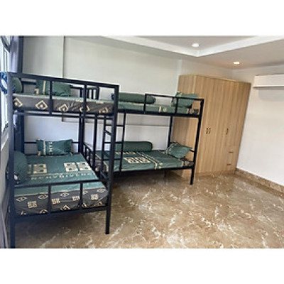 Giường sắt vuông hai tầng rộng 1m