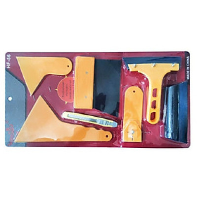 Bộ dụng cụ dán phim cách nhiệt, dán decal ô tô 7 món - dụng cụ cạo, tháo decal, phim cách nhiệt